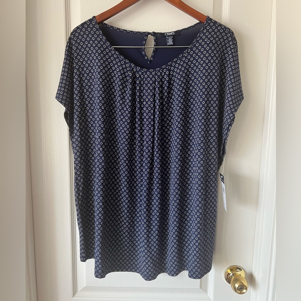 Plus size chaps blue women’s top